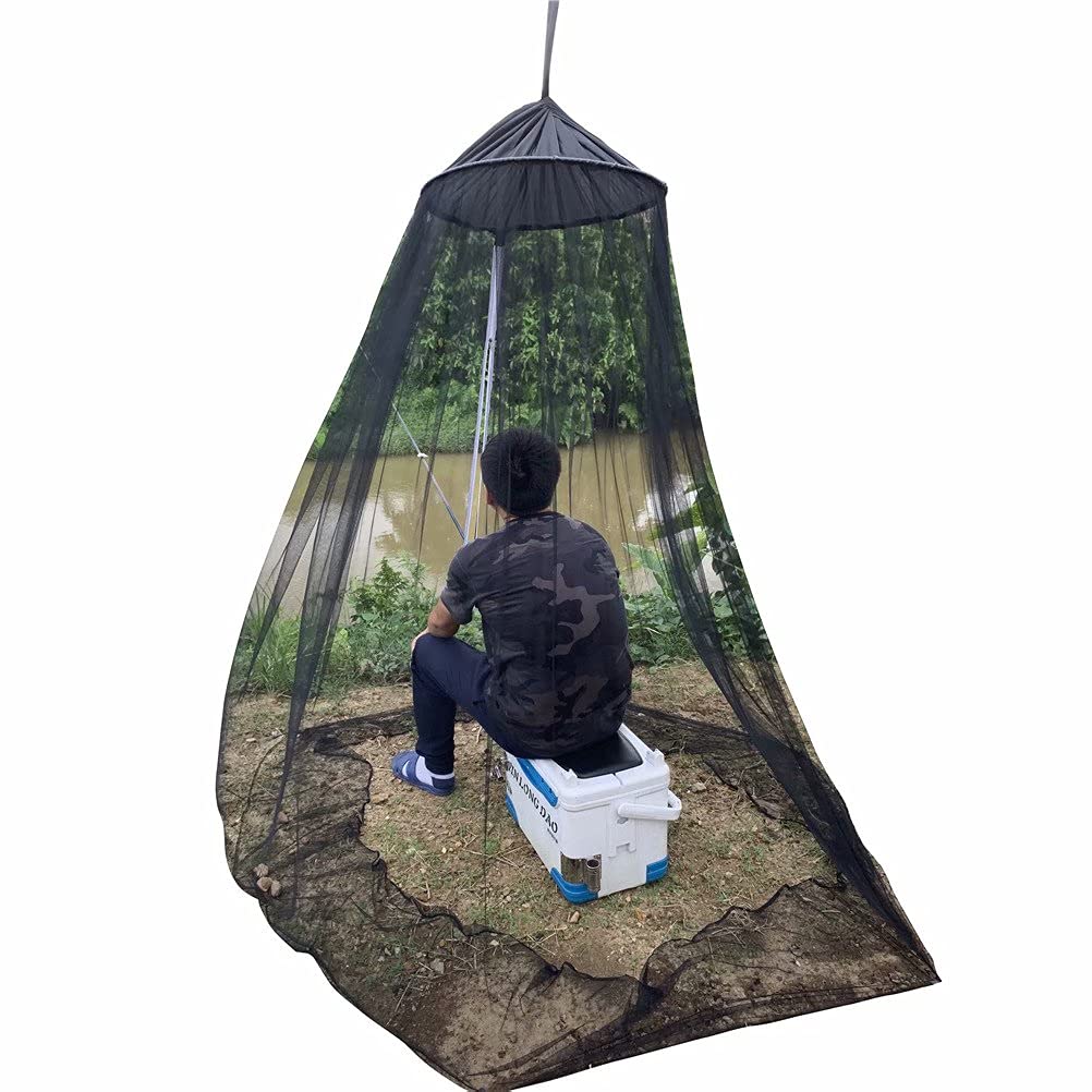 蚊帳 かや アウトドア 夜釣り 天蓋カーテン 吊り下げ 高密度 超軽量 通気性 防虫 防蚊対策 設営簡単 持..