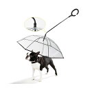 ペット用傘 犬用傘 猫用傘 ペット用アンブレラ ペット用品 雨具 レインギア クリア傘 雨の日のお散歩 チェーン付き 超撥水 超硬質 服を着るのが苦手なワンちゃんに最適 猫 小型犬 中型犬