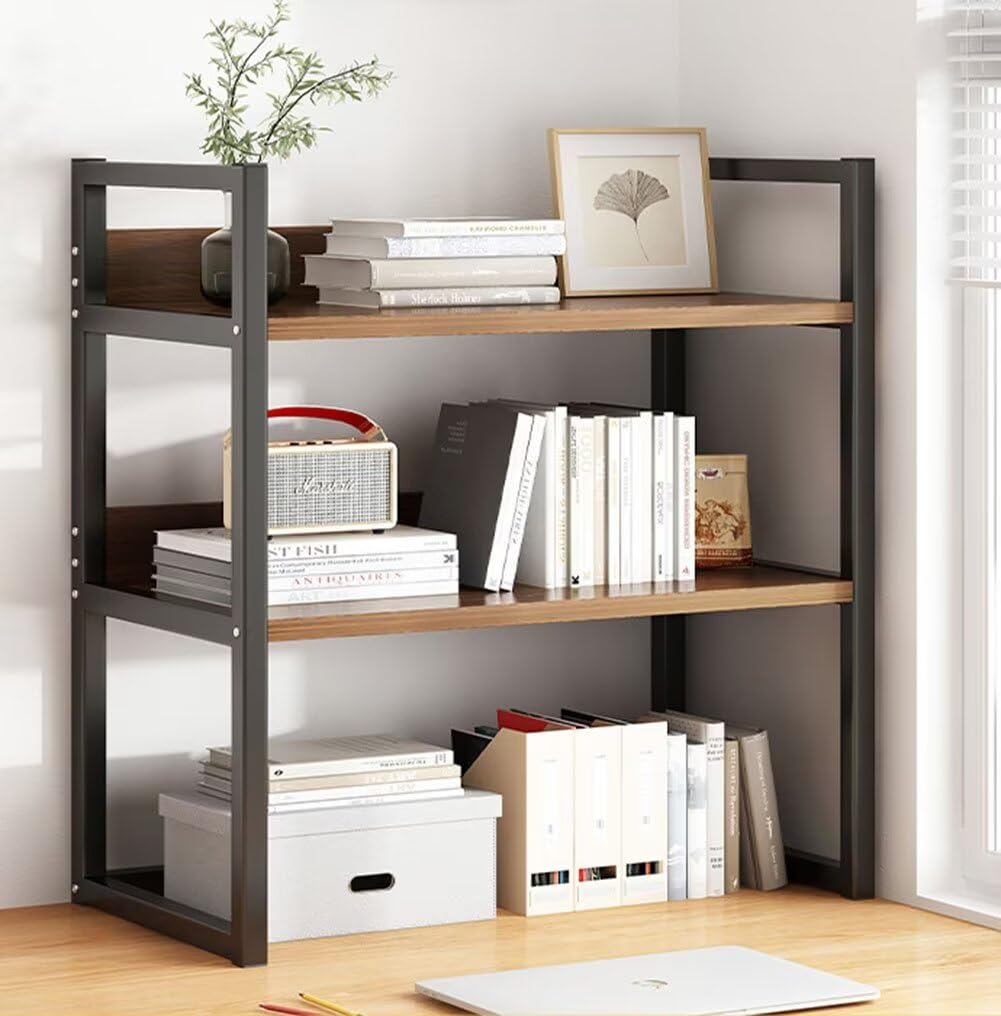 デスク上収納ラック 幅50cm 卓上ラック 本棚 デスク上置き棚 本立て デスク上収納 デスクシェルフ 小物収納棚 飾り物整理棚 文房具 オフィス 事務用品 組立式 組み立て簡単