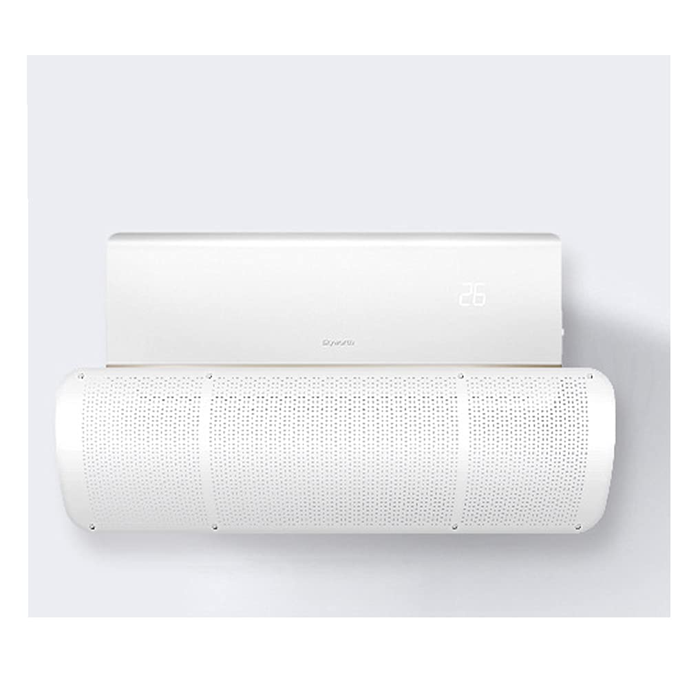 エアコン風よけカバー 落下防止 冷房/暖房通用 風向き調節可 ぶら下げる式 可変式風除け羽板 風避け 直撃風防止 壁に穴あけ不要 多機種対応 取り付け簡単 各種サイズ 壁掛け式エアコン ホワイト