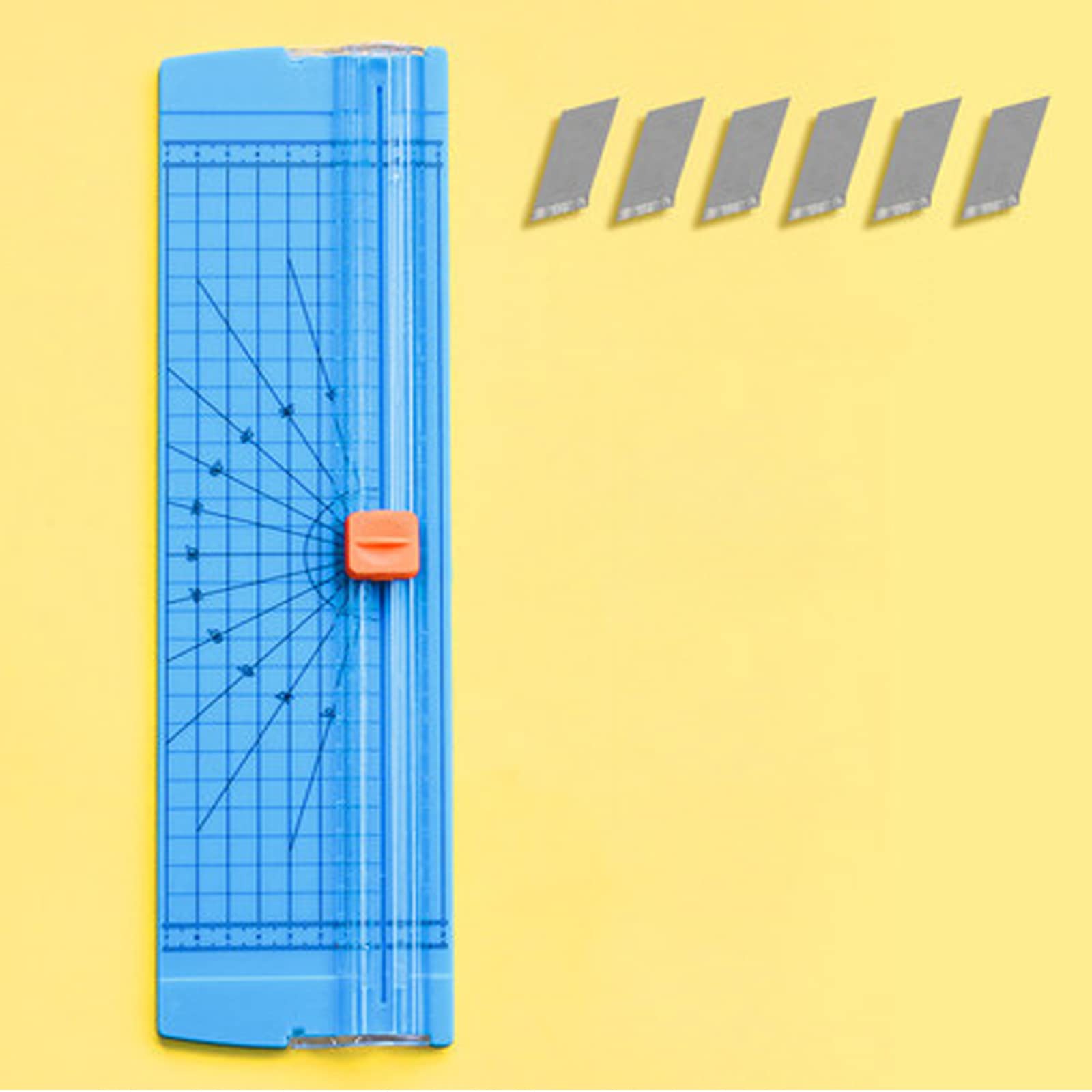 ペーパーカッター ミニ裁断機軽量ミニ スライドカッター 替刃付き 写真 表紙 ラベル カード裁断 持ち運び便利 文房具 コーピー用紙 厚紙 名刺 ラミネートフィ...