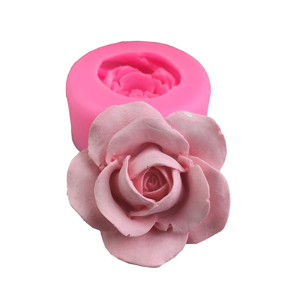 シリコンモールドケーキモールド花3Dローズフラワーエポキシ樹脂 UVレジン型 粘土アクセサリ ジュエリ..