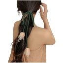 ヘアタイ ヘアリボン チューリップ エレガント 森ガール 髪飾り 髪留め 上品 優しい ヘアアクセサリー おしゃれ 結婚式 通勤 通学 パーティー お祝い 卒業式 旅行