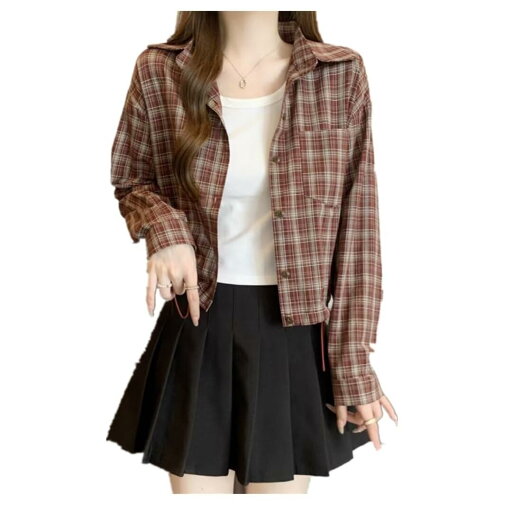 ジャケット レディース シャツ チェック柄 長袖 薄手 ライトアウター 秋 春 秋服 ス ジャケット レディース シャツ チェック柄 長袖 薄手 ライトアウター 秋 春 秋服 ス