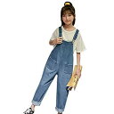 キッズ デニム パンツ オーバーオール オールインワン 女の子 ズボンつり ゆったり ジーンズ 着回し 通学 旅行 春秋 ロング丈 韓国ファション