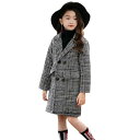 ダッフルコート キッズ 子供服 女の子 ラシャコート 千鳥格 ロングコート ガールズ ジャケット 中綿 綿入れ 子供コート アウター 秋冬 ブルゾン おしゃれ ...