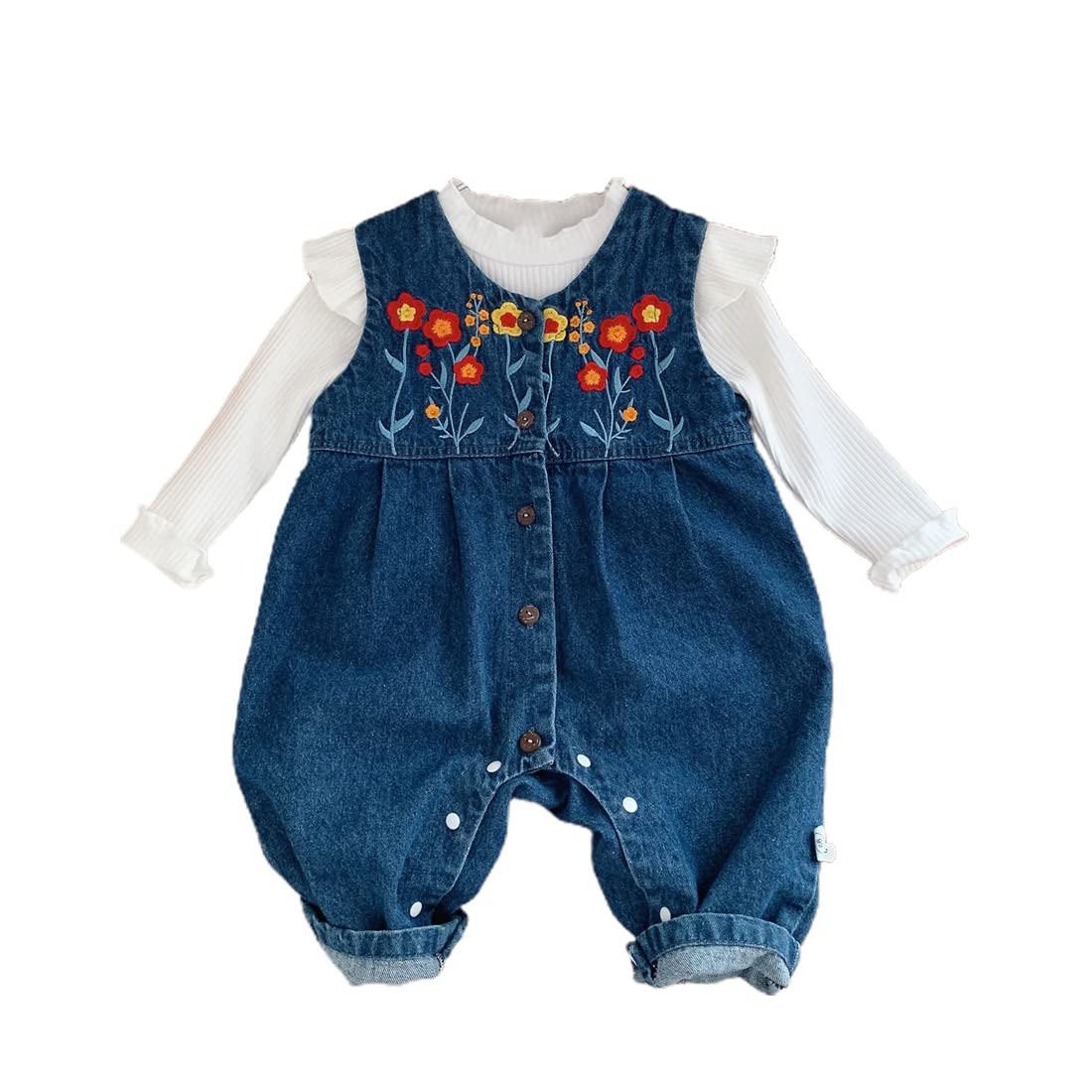 ベビー服 デニム赤ちゃん オーバーオール 新生児 オールインワン 袖なし 子供服 デニムパンツ つなぎ ..