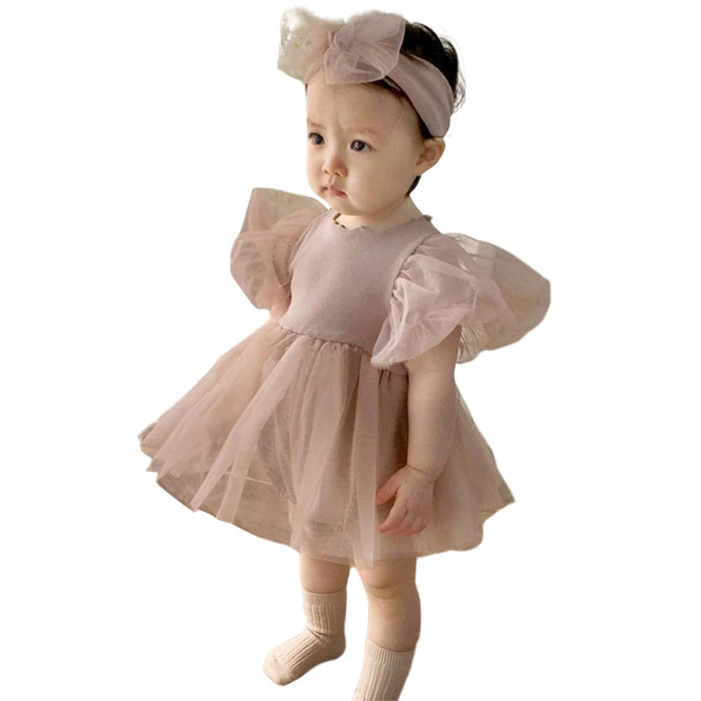 ベビー セレモニードレス カバーオール レース 新生児 女の子 チュールワンピース カジュアル プリンセ..