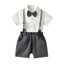 ベビー キッズ フォーマルスーツ 男の子 半袖 シャツ 子供スーツ ボーイズ 蝶ネクタイ ワイシャツ ショートパンツ おしゃれ 夏 卒園式 卒業式 入学式 結婚式 普段着