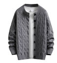 カーディガン メンズ 秋服 冬服 セーター 大きい サイズ ゆったり 無地 厚手 防寒 暖かい ジップアップ アウター ニット ジャケット カジュアル かっこいい シンプル オシャレ 春秋冬