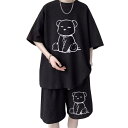 ジャージ 夏服メンズ 上下セット 半袖 上下2点セット 大きいサイズ パンツ セットアップ メンズ 夏 無地 スウェット メンズ ジャージ メンズ 上下セット ...