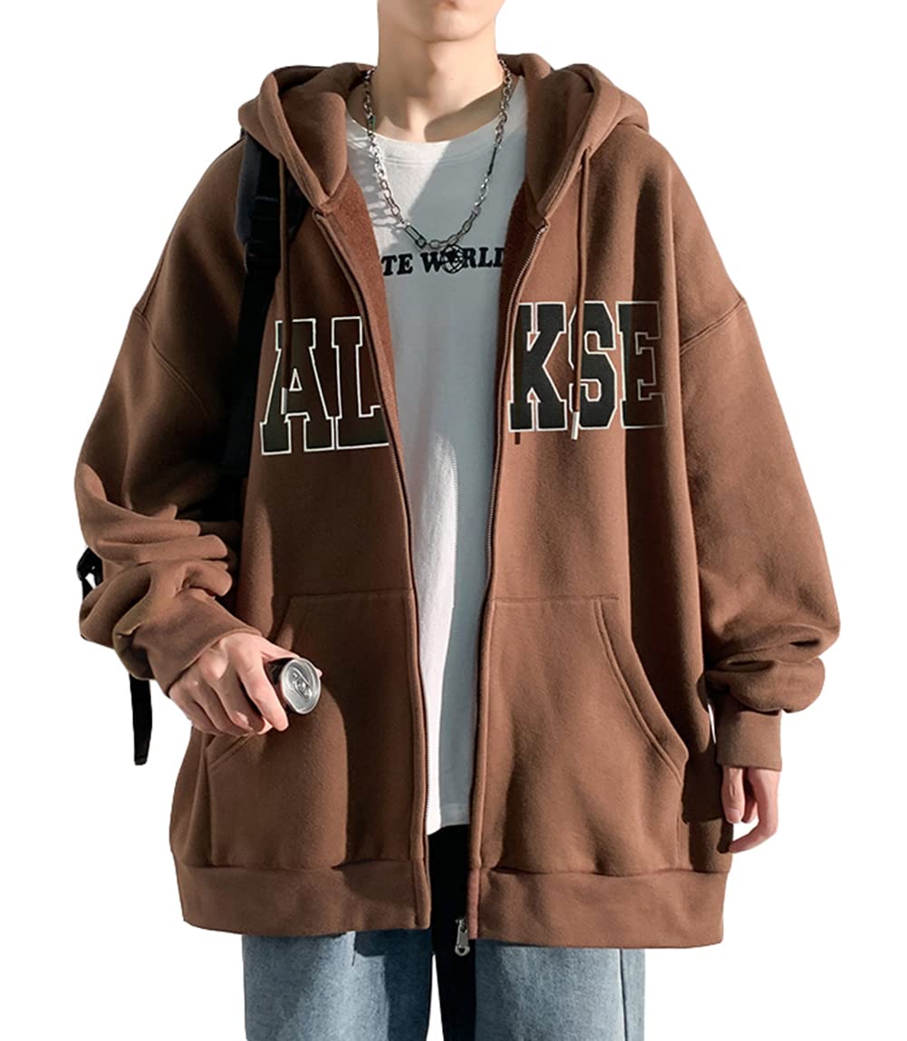 ジップメンズ フード付き トレーナー ゆったり ジップアップ 長袖 スウェット おしゃれ 秋冬 大きいサイズ 韓国ファッション アウター ストリート系