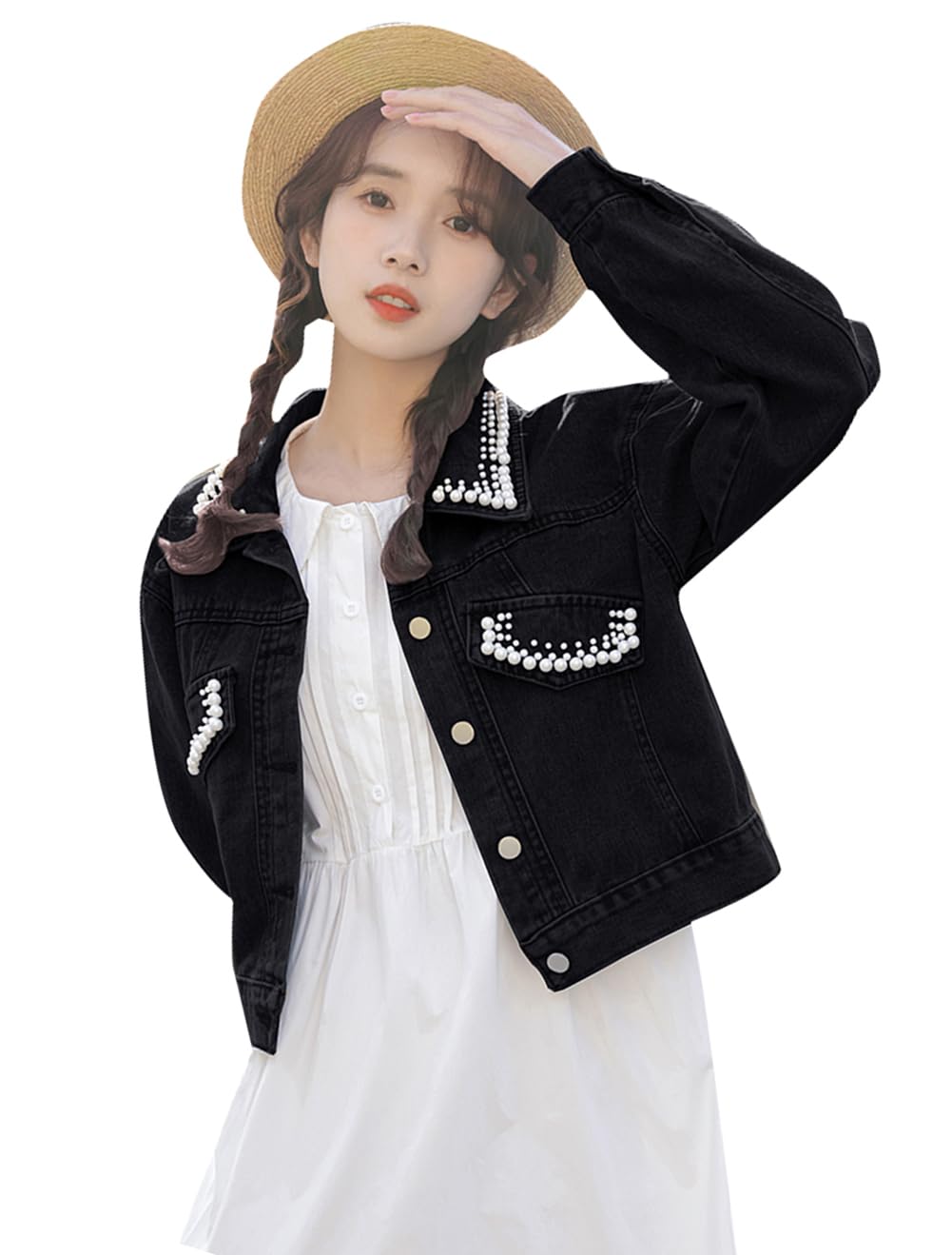 アウター レディース 長袖 デニム ジャケット ショート丈 ブルゾン Gジャン 春秋 可愛い ゆったり ファッション 羽織 ブルー 学生ジャケット