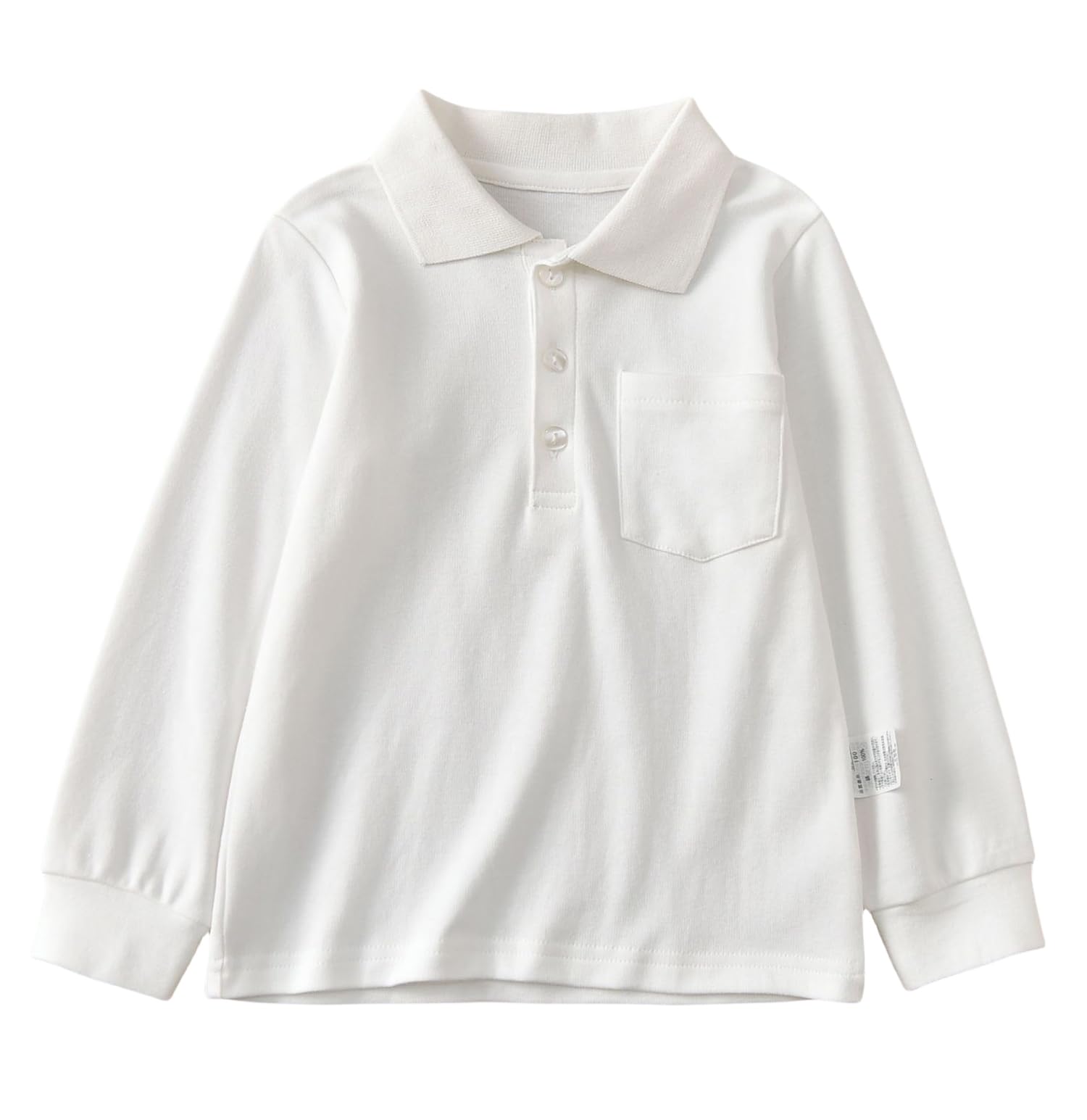 長袖 白シャツ フリル襟 女の子 シャツ 学生 フォーマル 通学 幼稚園 90-170