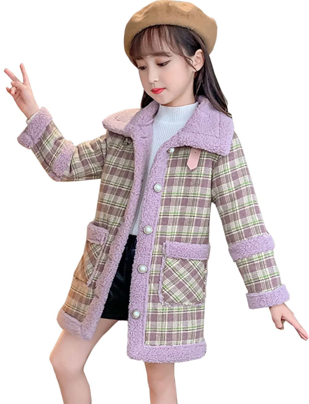 ウールコート 女の子 ウインドブレーカー ジュニア 秋冬 おしゃれ 女の子 ジャケット アウター 可愛い 厚手 防寒 保温 人気 おしゃれ カジュアル 幼稚園 通学 110-160