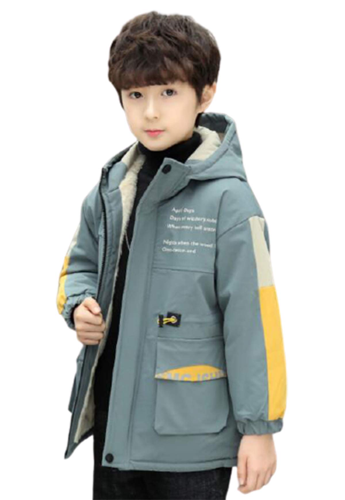 フード付き 子供服 モッズコート ロングコート 中綿ジャケット 裏起毛 裏ボア ミリタリージャケット ジャンパー ブルゾン キッズ 中綿 コート アウター 防寒...