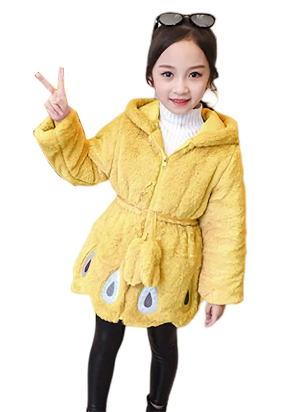 フード付き ガールズ ボアコート ボアジャケット 無地 起毛 もこもこ 防寒 かわいい キッズ 冬服 子供コート キッズジャケット アウターウェア 可愛い 普段...