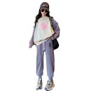 子供服 女の子 ジャージス 上下セット キッズ スウェット スポーツウェア 2点セット パーカー パンツ ズボン セットアップ 長袖 運動着 シンプル おしゃれ...