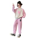子供服 女の子 ジャージス 上下セット キッズ スウェット スポーツウェア 2点セット パーカー パンツ ズボン セットアップ 長袖 運動着 シンプル おしゃれ...