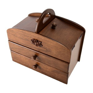 木製ソーイングボックス20-301（裁縫箱）3段（日本製）