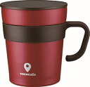 cococafe ココカフェ真空二重取っ手付きマグカップ250ml　レッド 1