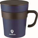 cococafe ココカフェ真空二重取っ手付きマグカップ250ml　ネイビー