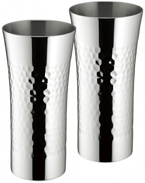 YU-EN　プロofスチールタンブラーつち目ミラー仕上げ2個組（日本製）