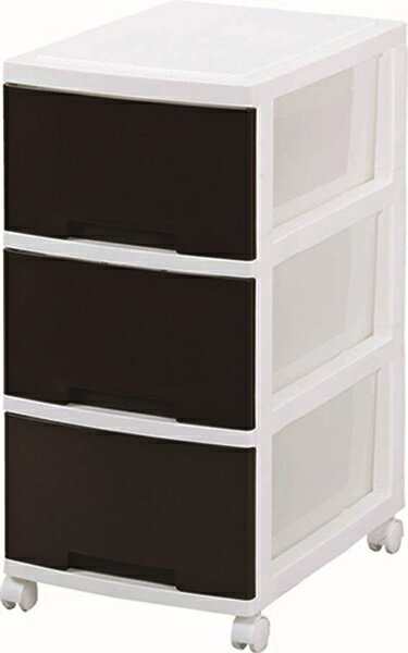 リビング収納ボックス　マイライフ3段　ブラウン（日本製）