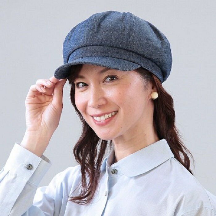 feminineデニムキャスケット