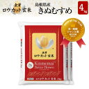 金芽ロウカット玄米令和4年産 島根県産きぬむすめ4kg【2kg×2袋】送料無料※栽培期間中 農薬不使用 化学肥料不使用無洗米　無洗米玄米 BG無洗米白米感覚で食べる玄米 お米　米 コメ こめ　ごはん　玄米　ギフト 　工場直送 ローカット