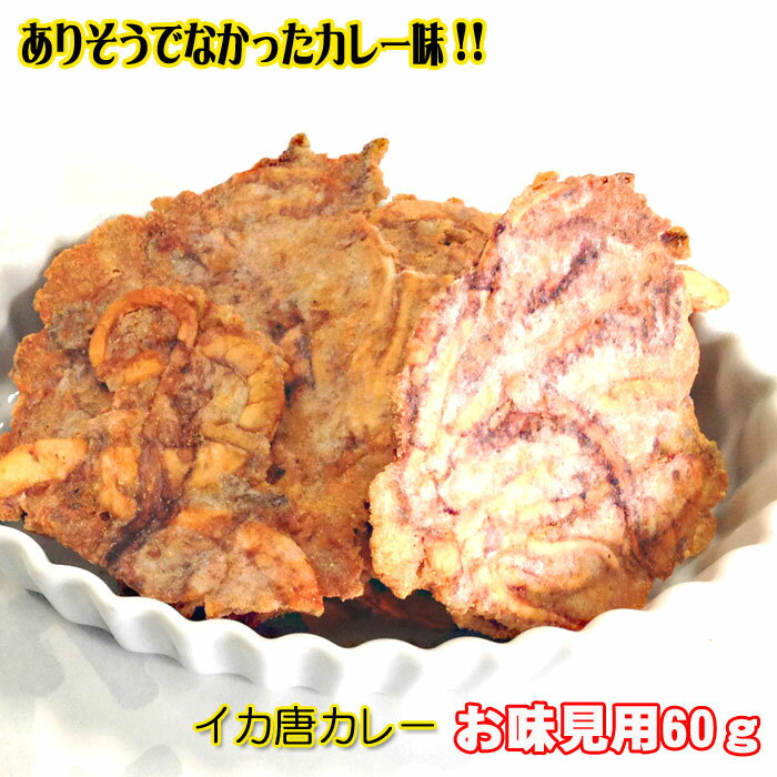 お試し 60g 食べきりサイズ 小袋 カレー味 いかせんべい いか唐揚げ いかせん イカ 唐揚げ からあげ カレー 無選別 わけあり 訳あり せんべい おせんべい 煎餅 和菓子 お菓子 スイーツ お試し …