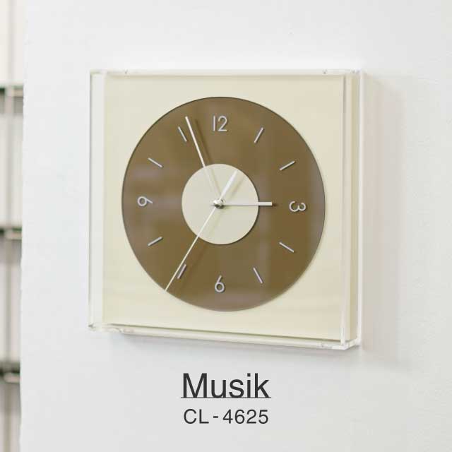 樂天商城 - 【安心の1年保証】【ポイント10倍】 壁掛け時計 レコード 時計 インタ―フォルム おしゃれ かわいい スイープ 静か 無音 四角形 壁時計 ウォールクロック Musik-[スジーク]　　cl-4625【スイープムーブメント】