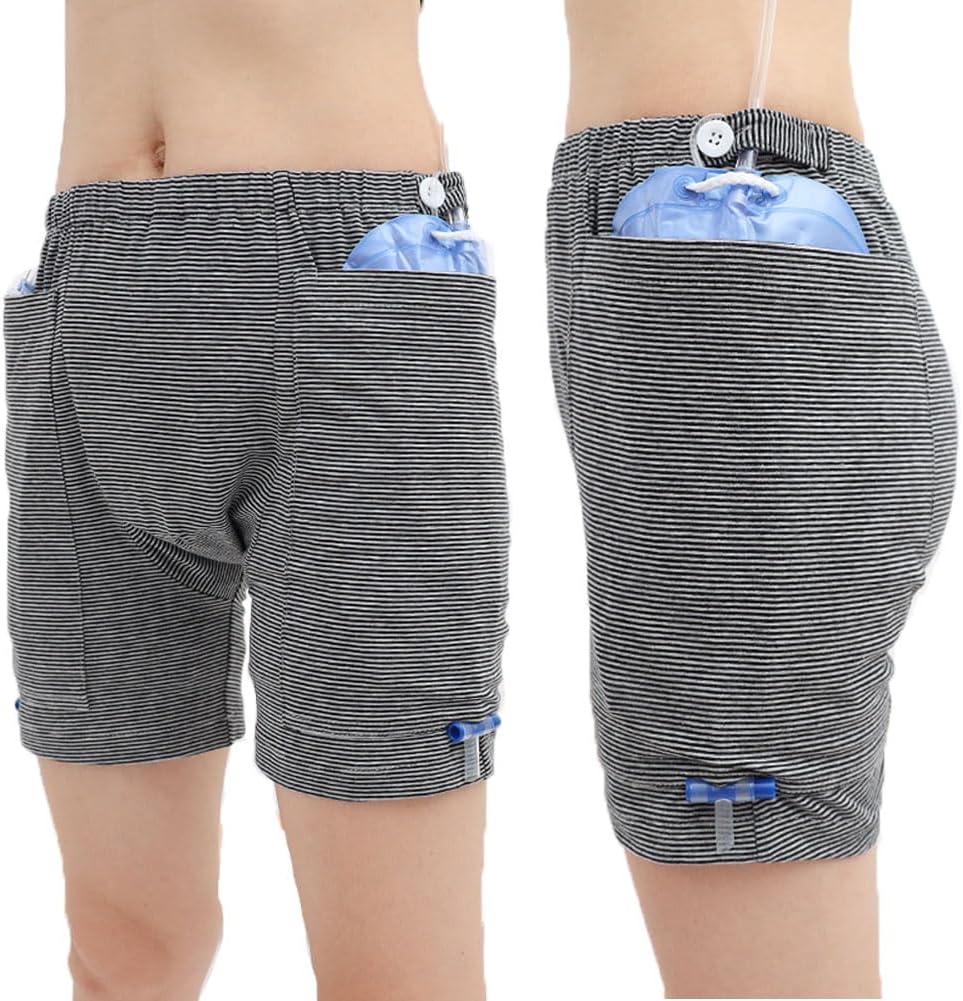 尿失禁用パンツ 用尿バッグ 失禁パンツ 回収バッグ付き 携帯用 漏れ防止型 失禁対策 尿漏れパンツ 脱着..