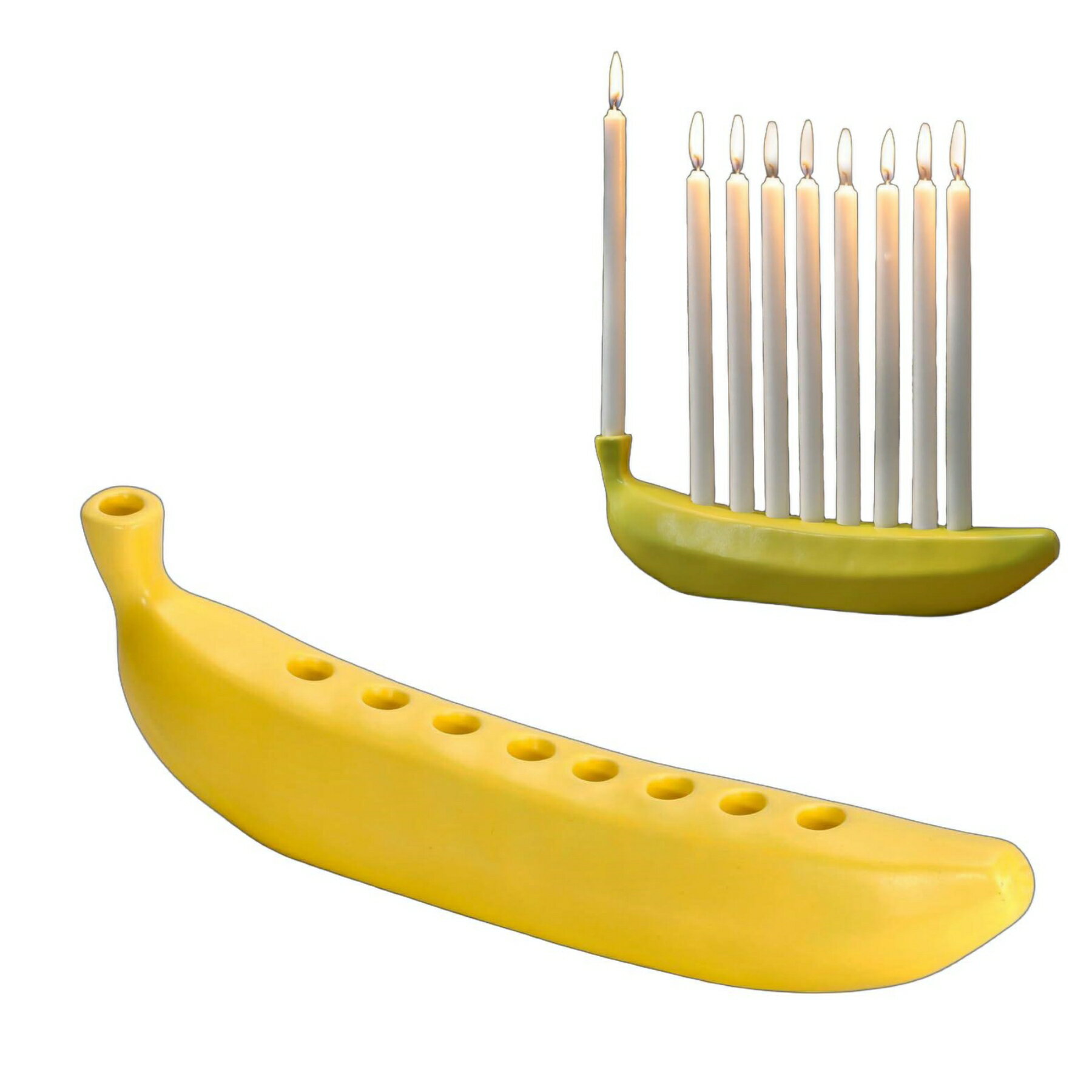 バナナデザインキャンドルホルダー ユニーク雑貨 インテリア照明 小物置き バナナモチーフキャンドルスタンド デスク装飾 玄関リビング癒しアイテム ギフトにも最適 個性派オブジェ 北欧風インテリア雑貨 かわいいキャンドル台