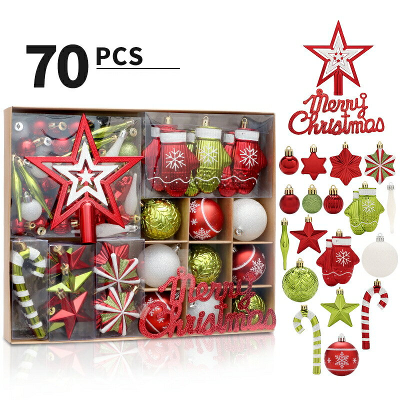 クリスマストールペイントほか飾りセット5点 747442c968f904b1000ceaa2f24e15