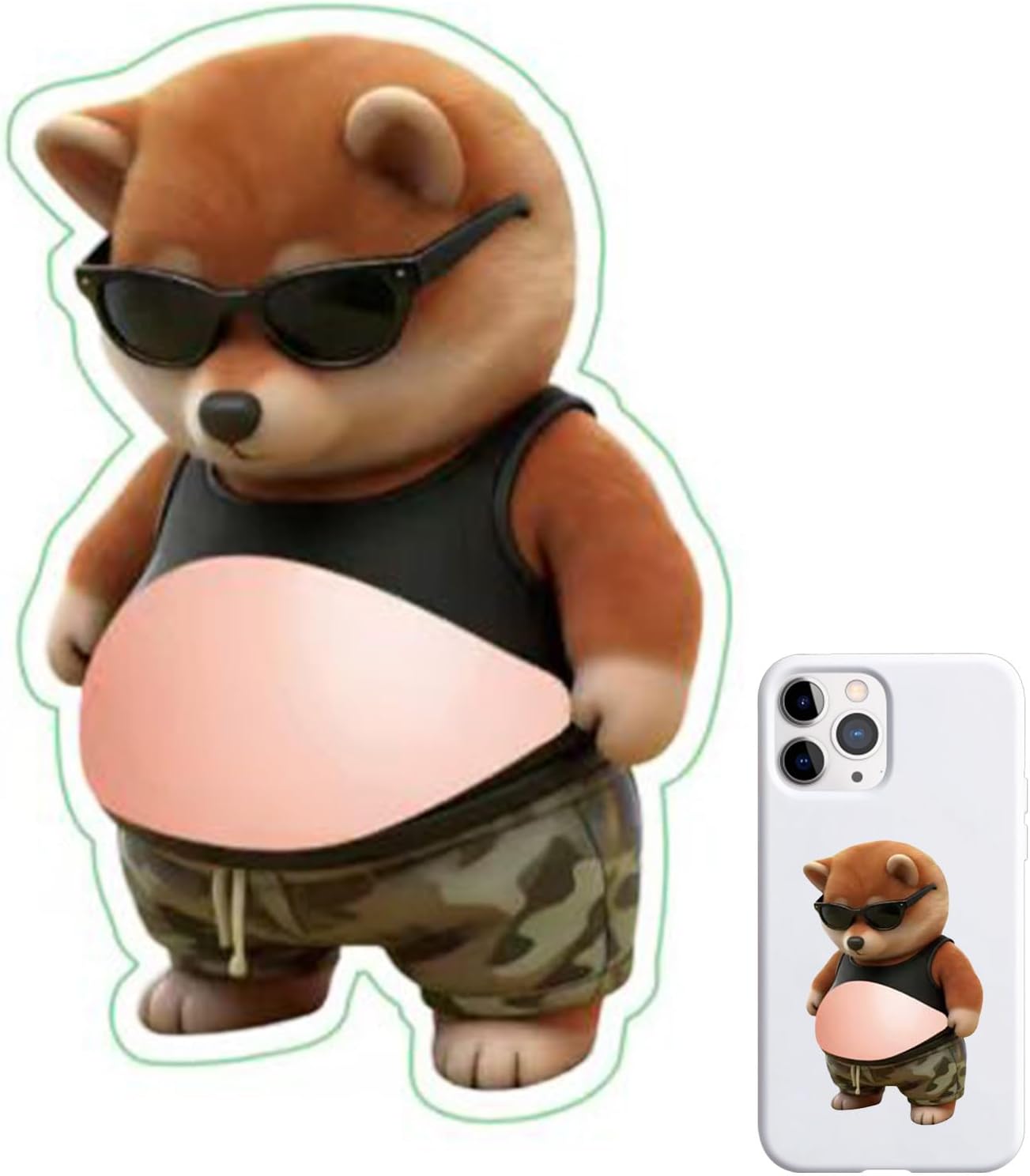 デブ犬 ぷにぷにシール 3D柔らかいお腹 ぷくぷくシール 柴犬ステッカー 3Dソフト腹付 携帯電話飾り用 手帳用 日記帳用 手芸用品 ストレス解消おもちゃ 柴犬デザイン クッションステッカー ぷっくりお腹 癒しグッズ 自動車アクセサリー 冷蔵庫マグネット