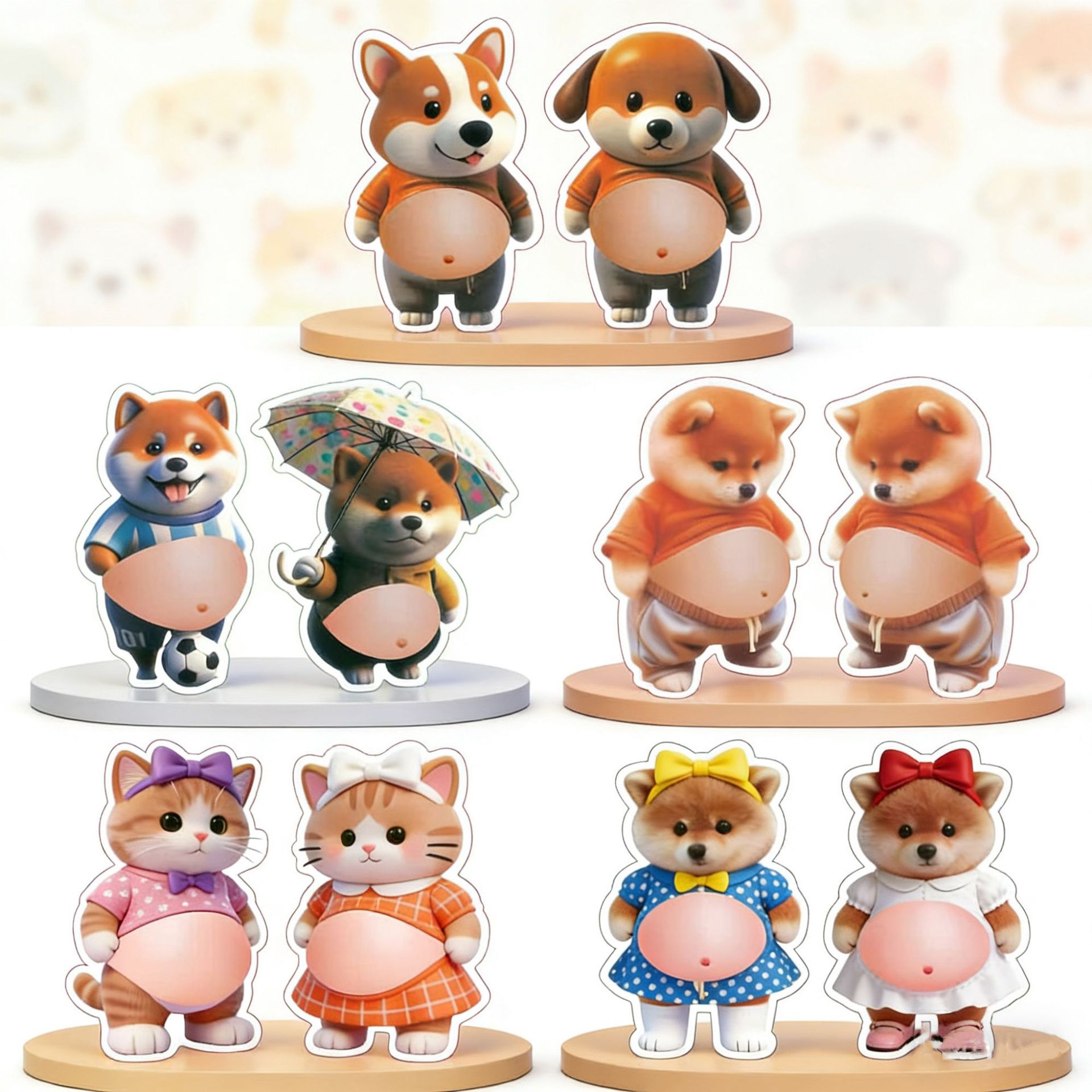 デブ犬 猫 お腹シール ぷにぷにシール 3D柔らかいお腹 ぷくぷくシール 柴犬ステッカー 3Dソフト腹付 携帯電話飾り用 手帳用 手芸用品 ストレス解消おもちゃ 柴犬デザイン クッションステッカー ぷっくりお腹 癒しグッズ 自動車アクセサリー 冷蔵庫マグネット
