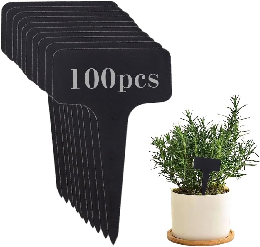 園芸ラベル 植物タグ 植物ラベル T型ラベル 100枚入り 園芸 花壇 鉢植 ガーデニング 再使用可能 ガーデ..