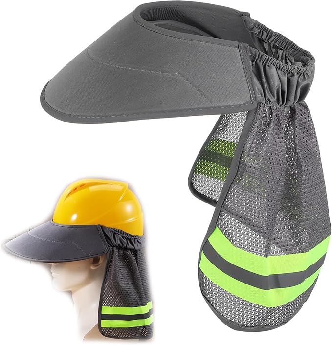 ヘルメット 日除け 日よけタレ ヘルメットサンシェード 取付用日よけ 防暑 サンシェード 暑さ対策グッ..