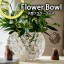 【送料無料】丸型ガラスフラワーベース FLOWER BOWL ガラス 丸形 丸型 球体 水晶の玉 フラワーベース おしゃれ 北欧 透明 クリア インテリア 花器 花びん flower vase 硝子 花入れ アレンジ クリアー フラワー ガラス製 ボウル 丸 玉 球 丸い コロコロ