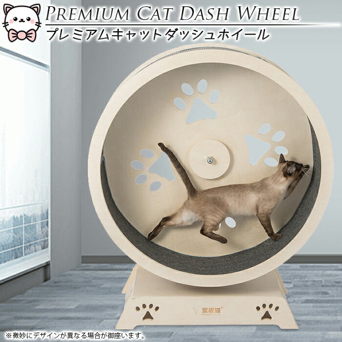 【送料無料】プレミアムキャットダッシュホイール キャットホイール 低騒音 猫 ランニングホイール 回し車 省スペース ダイエット ストレス解消 猫 運動不足解消 ルームランナー ランニングマシーン おもちゃ 室内飼い 滑り止め 肉球に優しい 安定性 回転猫車のサムネイル