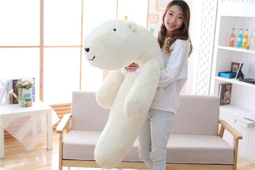 クマ ぬいぐるみ 北極熊　テディベアー 可愛い熊大きい抱き枕/ふわふわぬいぐるみ　120cm