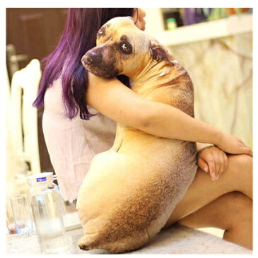 3Dプリント　アニマル 動物　リアル犬抱き枕　腰枕　携帯枕　ワンコぬいぐるみ　オフィス用　90cm