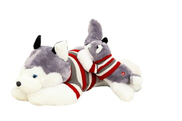 ハスキー 抱き枕 犬　ぬいぐるみ 特大 husky Toys 55センチ