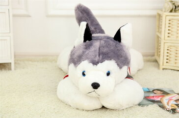 ハスキー 抱き枕 犬　ぬいぐるみ 特大 husky Toys 55センチ