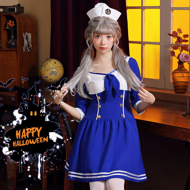 ハロウィン コスプレ 衣装 セーラー服 海軍コスチューム 女性用 大人用 レディース ハロウィーン 婦警 舞台衣装 衣装…