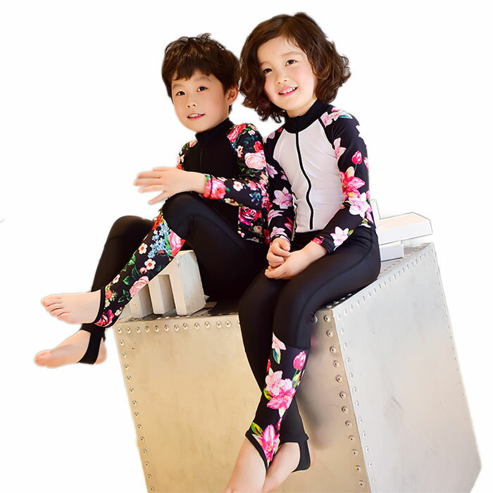 子供 水着 キッズ 女の子 男の子 オールインワン ウェットスーツ　みずぎ 子供 こども　スクール プー..