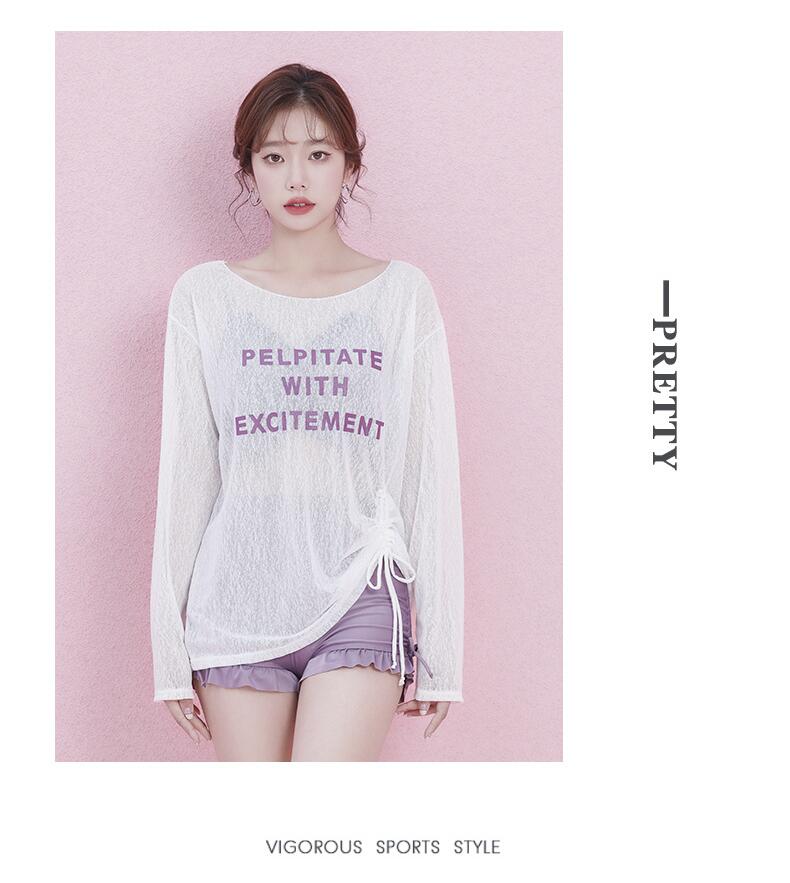 タンキニ レディース 水着 女の子 ビキニ 3点 セット 体型カバー ラッシュガード 大きいサイズ ポッチャリ スポーティ 中学生 おしゃれ フレア ショーツパンツ Tシャツ 無地 パッド付 UV 送料無料 M-2XL