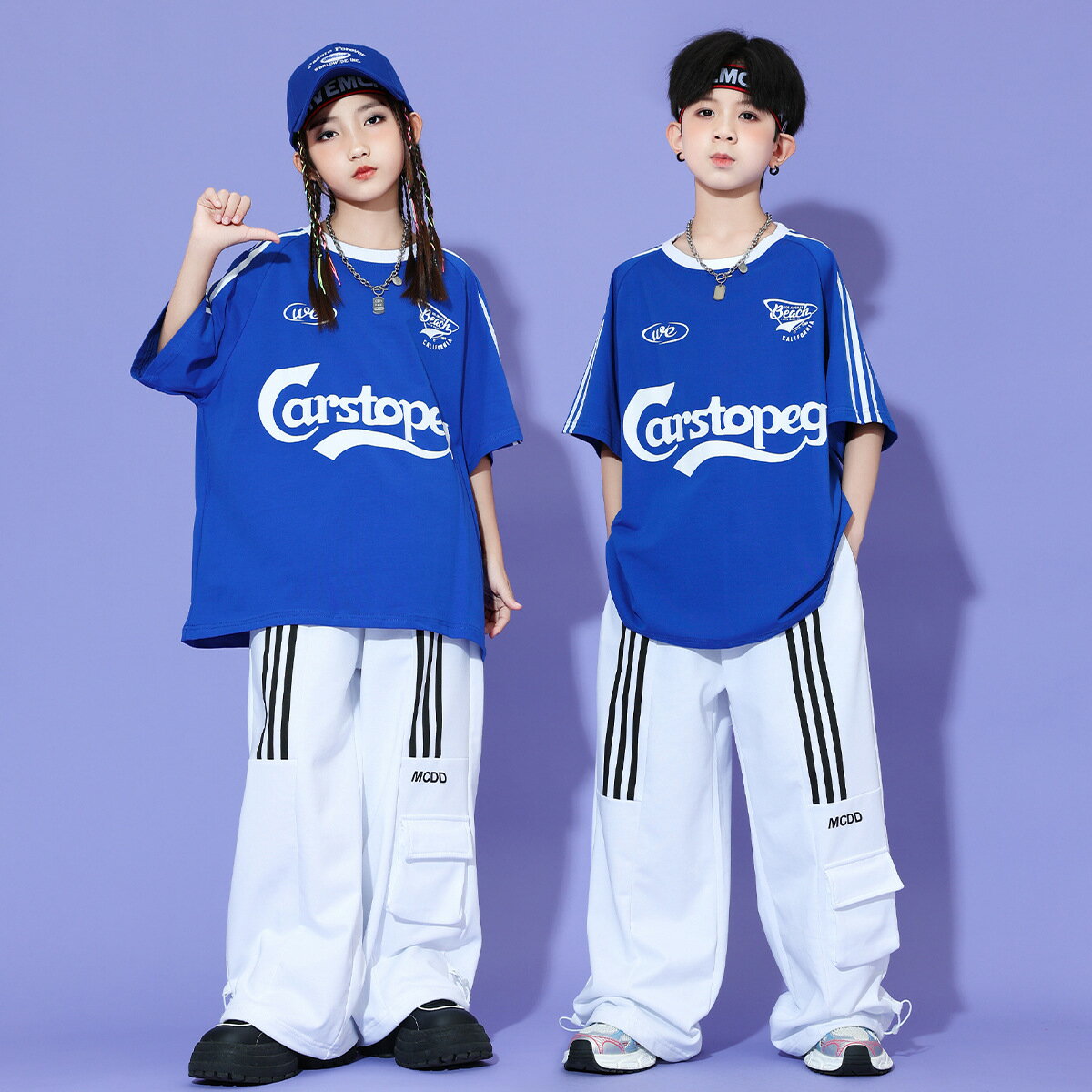 韓国 キッズ ダンス 衣装　キッズ ヒップホップ　2点セット かっこいい hiphop　子供服 ヒップホップ　..