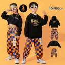 ダンス 衣装 ヒップホップ キッズ 子供服 女の子ダンス 衣装 男の子 長袖tシャツ チェック柄パンツ ダンスパンツ パーカー パンツ 長袖 セットアップ 原宿系 ステージ衣装 dance 舞台服 練習着 派手 2点セット 110cm 120cm 130cm 140cm 150cm 160cm 170cm